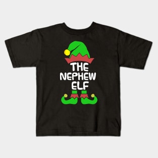 Nephew Elf Matching Family Group Christmas Party Pajama Kids T-Shirt